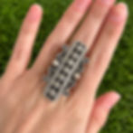 Thumbnail: Sterling Silver Dimensional Twist Ring 1 Handmade by Navajo Geneva Apachito