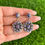 Thumbnail: Purple Charoite Round Flower Stud Earrings 2 Handmade by Navajo Linda Yazzie