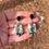Thumbnail: Onyx and White Buffalo Freeform Stud Earrings Handmade by Navajo Linda Yazzie