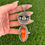 Thumbnail: Red-Orange Spiny Oyster Sunface Kachina Pendant Handmade Navajo Freddy Charley
