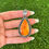 Thumbnail: Orange Spiny Oyster Shell Teardrop Shot Pendant Handmade by Navajo Happy Piasso