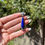 Thumbnail: Lapis Lazuli Oblong Teardrop Twistwire Pendant Handmade by Navajo Linda Yazzie
