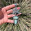 Miniature : Dry Creek Turq Butterfly Maiden Kachina Pendant Handmade by Navajo Fred Charley
