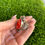 Thumbnail: Natural Red Spiny Oyster Shell Heavy Gauge Ring Handmade by Navajo Albert Jake