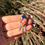 Miniature : Red Spiny Heart and Lapis Lazuli Dangle Pendant Navajo Handmade (not signed)