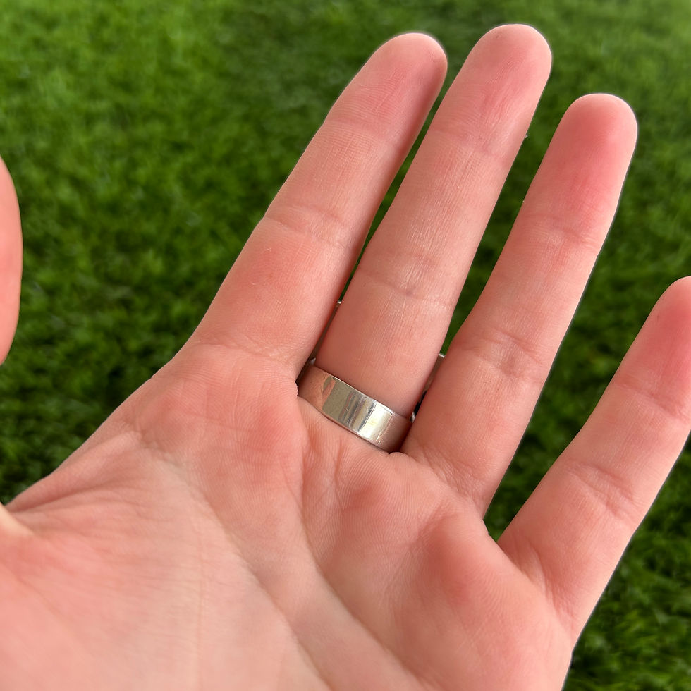 Thumbnail: Freshwater Pearl Cross and Drop Heart Ring Handmade by Navajo Geneva Apachito
