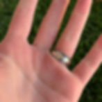 Thumbnail: Hubei Turquoise Braided Domed Ring Vintage Navajo Handmade (Not Signed)