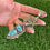 Thumbnail: Kingman Turquoise Butterfly Maiden Kachina Pendant Handmade Navajo Fred Charley