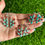 Thumbnail: SM Prickly Pear Cactus Earrings DEF Kingman Turq & Coral Handmade Navajo Linda Y