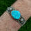 Thumbnail: LG Gem Grade Kingman Waterweb Turq Cuff Handmade by Navajo Happy Piasso
