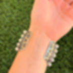 Thumbnail: 55-Stone Freshwater Pearl Grid Sterling Silver Cuff Handmade Navajo Happy Piasso