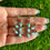 Thumbnail: SM Prickly Pear Cactus Earrings DEF Kingman Turq & Coral Handmade Navajo Linda Y