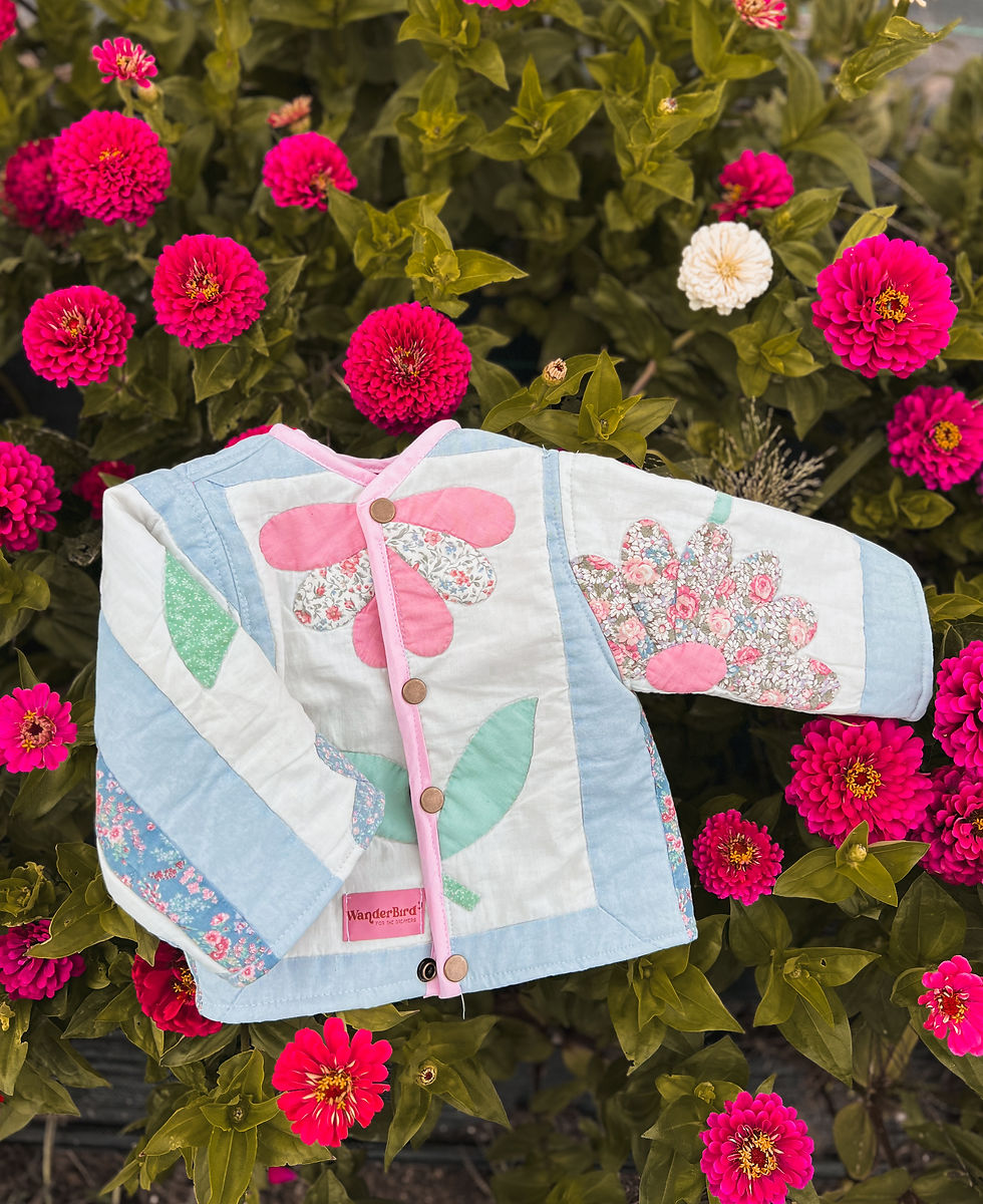 Thumbnail: Prairie song baby quilt jacket 