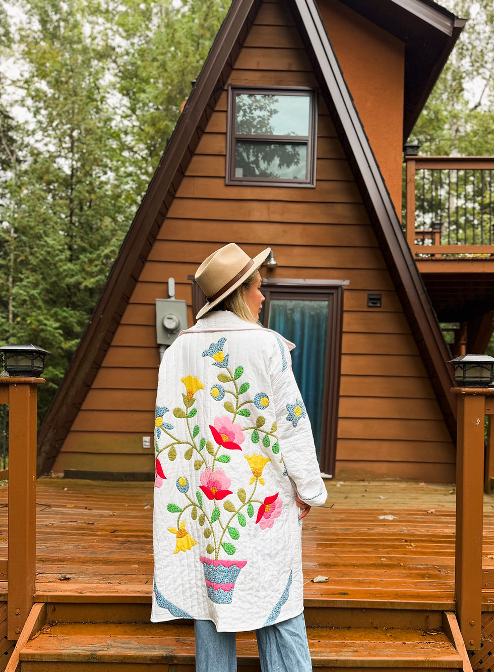 Thumbnail: Flower pot quilt jacket 