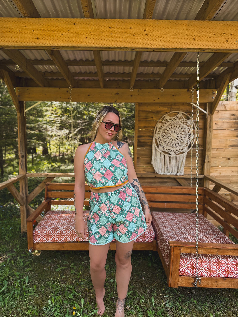 Thumbnail: farmers market quilted shorts 