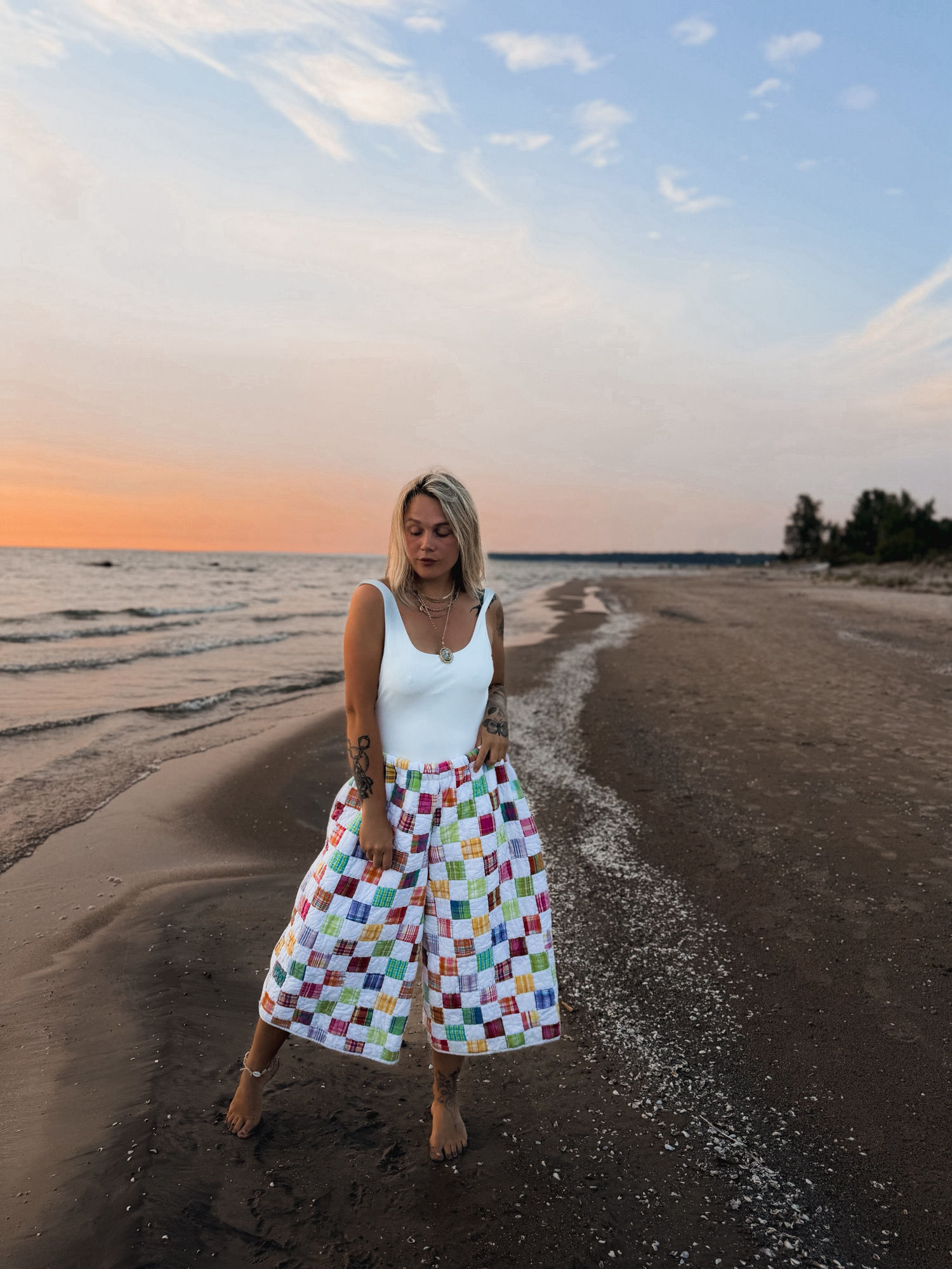 Seaglass quilt pants