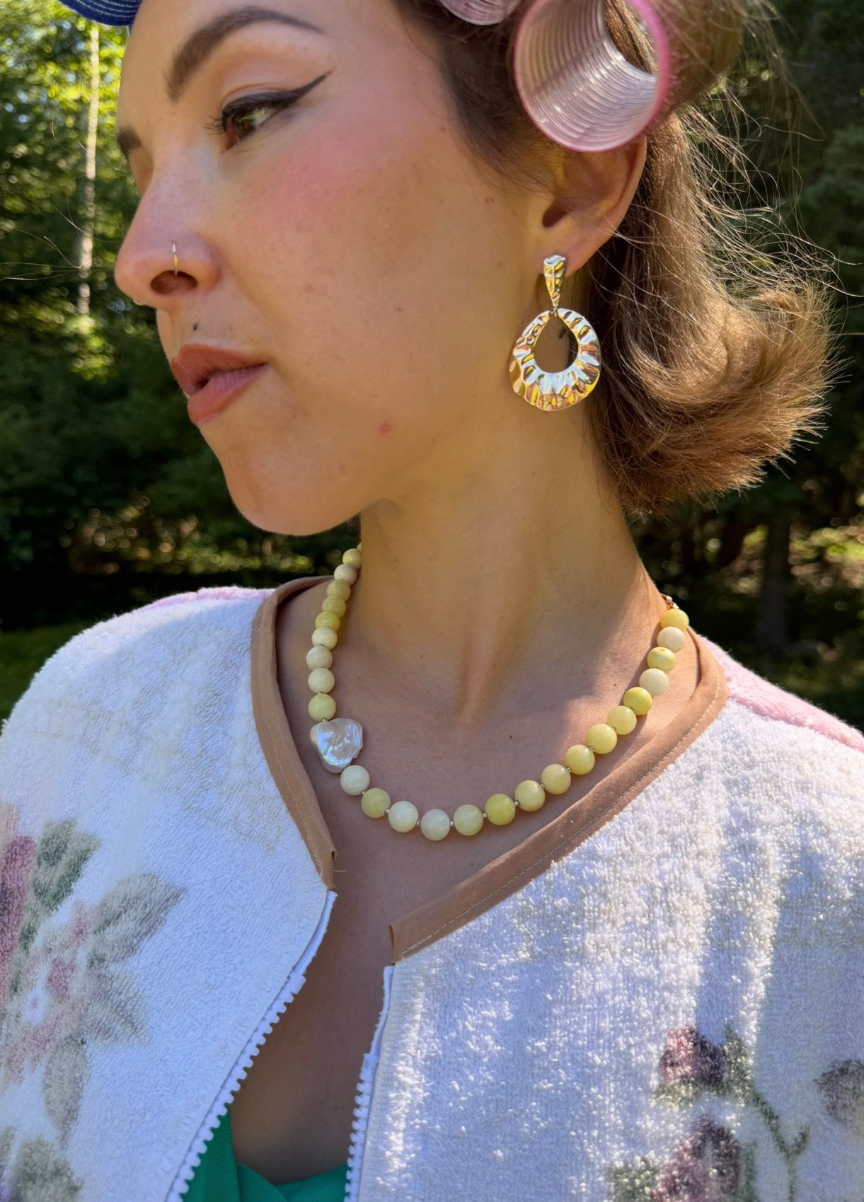 Sippin lemonade necklace