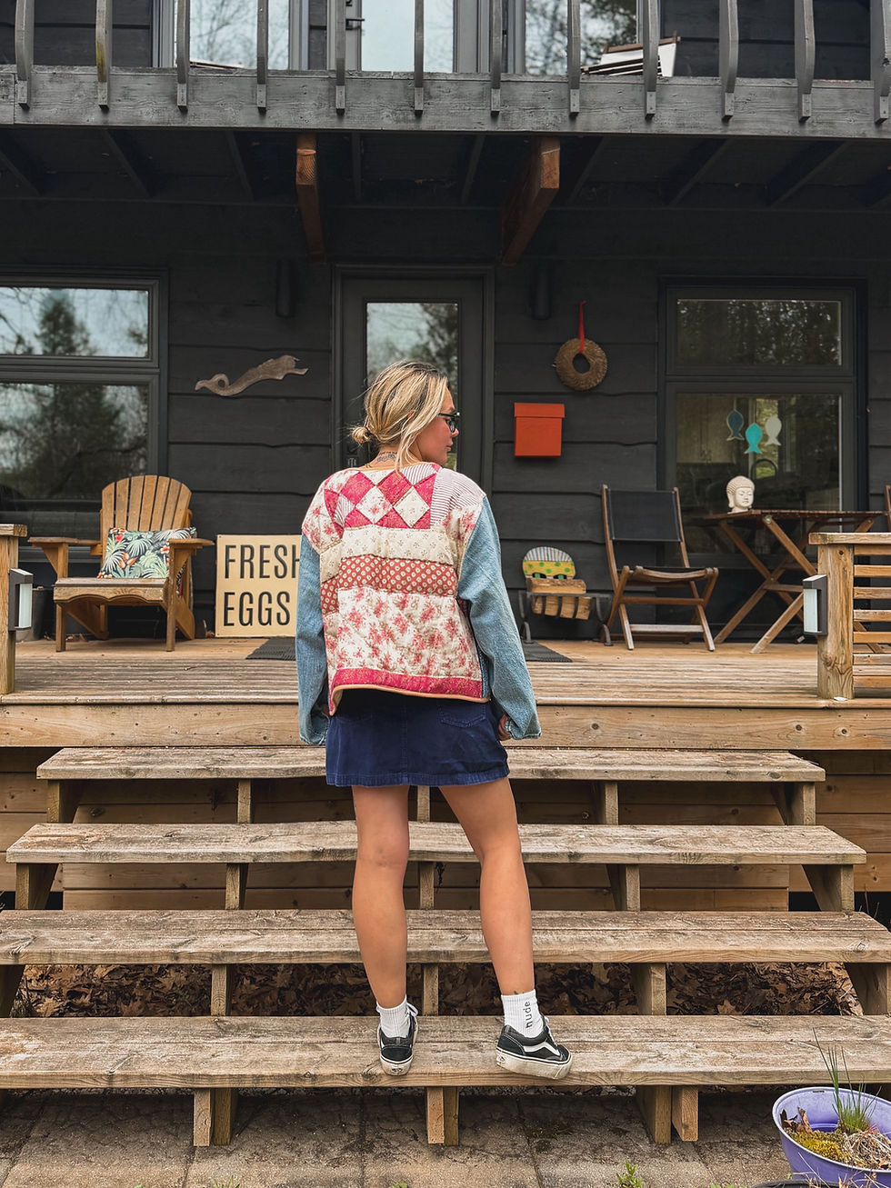 Thumbnail: farm house quilt jacket