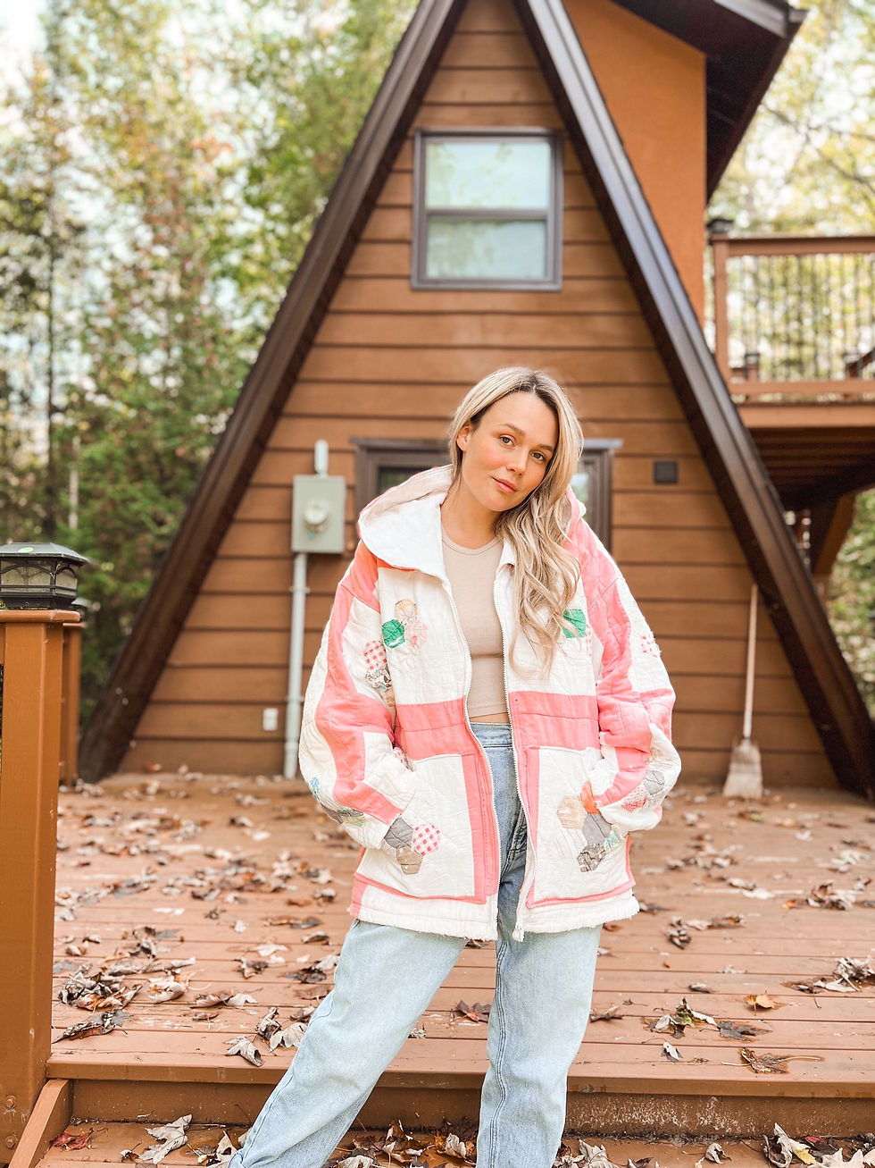 Thumbnail: Flwr pwr quilt jacket 