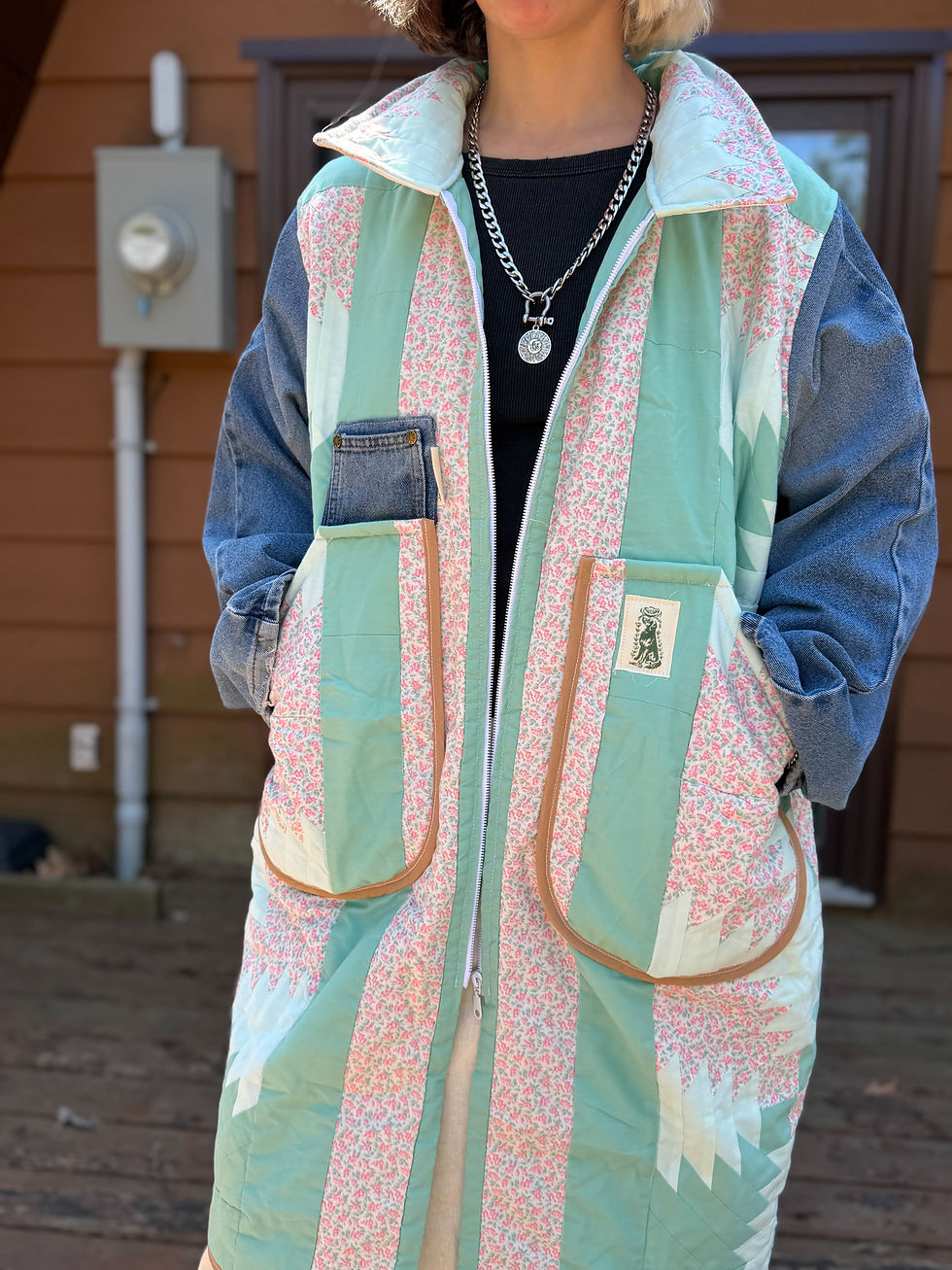 Thumbnail: Pastel skies quilt jacket 