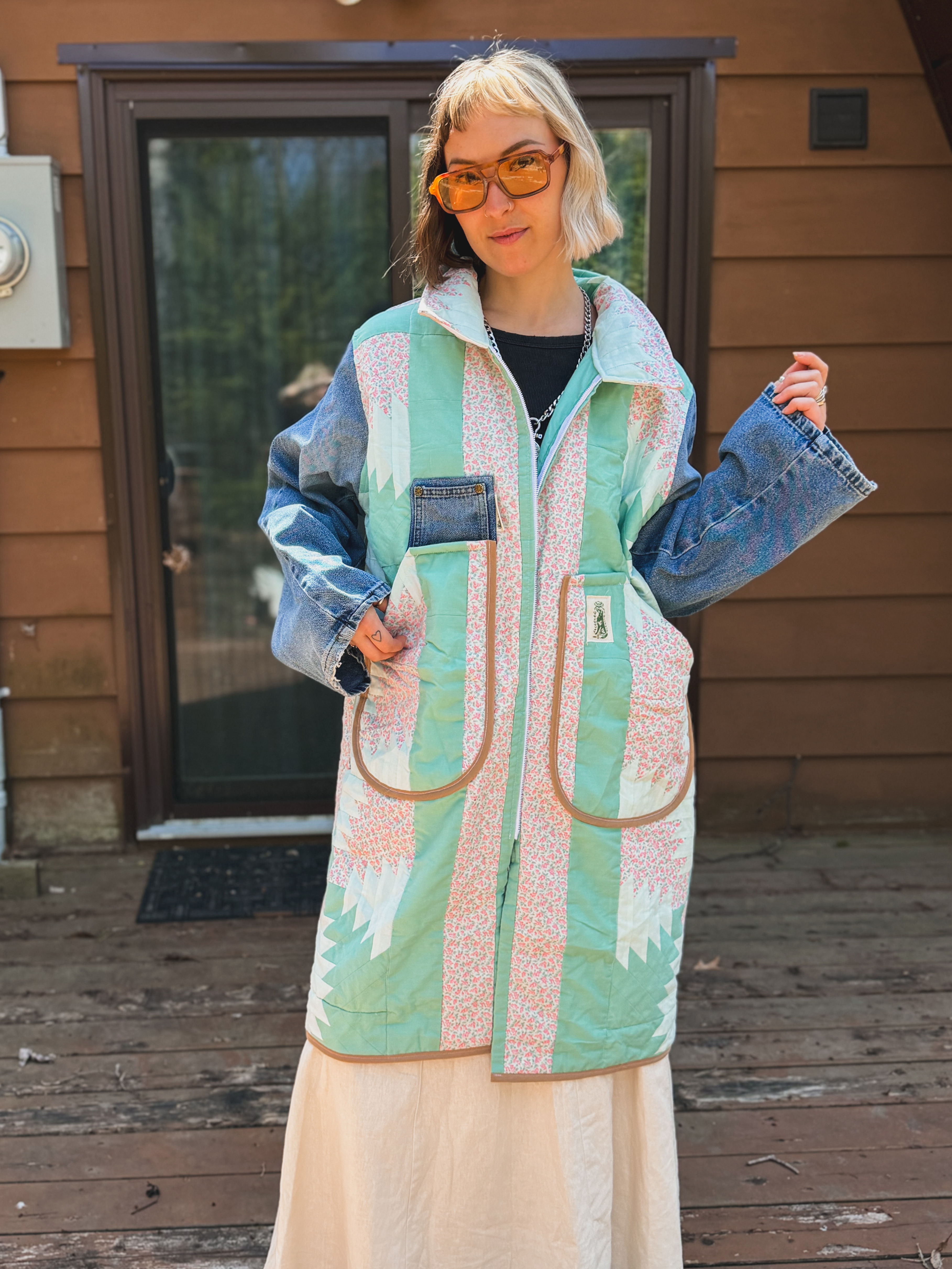 Pastel skies quilt jacket 