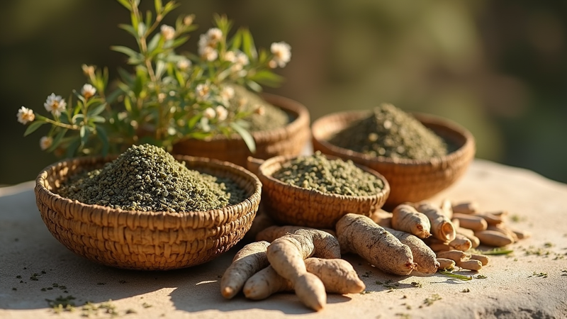 African herbal tea powders