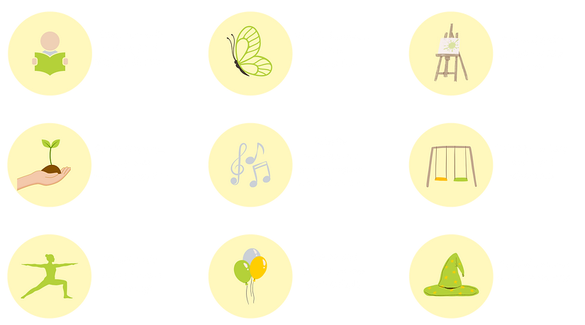 Weekly kids’ yoga program with songs Weekly hands-on nature presentation Story time with v