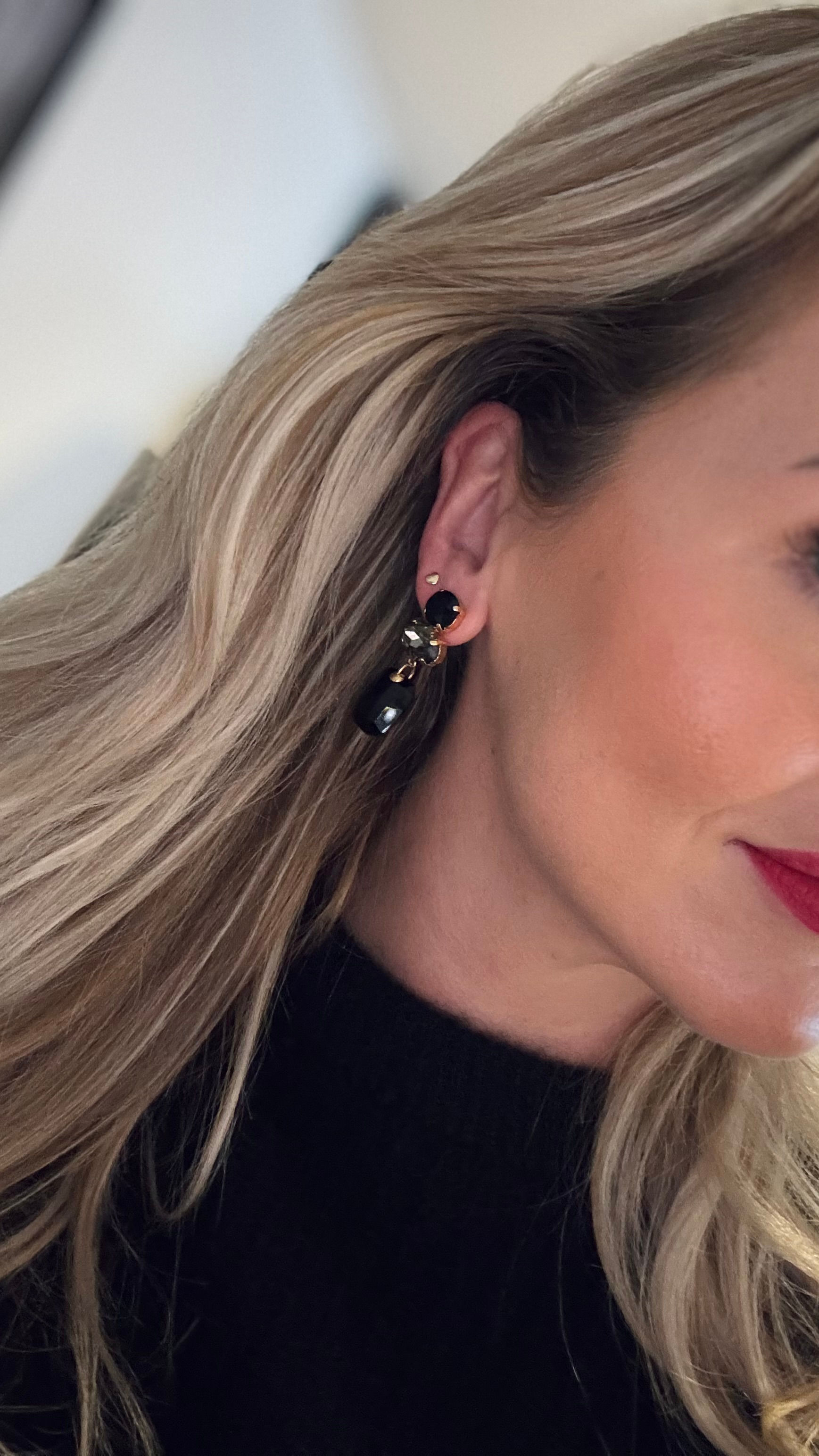 Oorbellen Zwarte Hanger