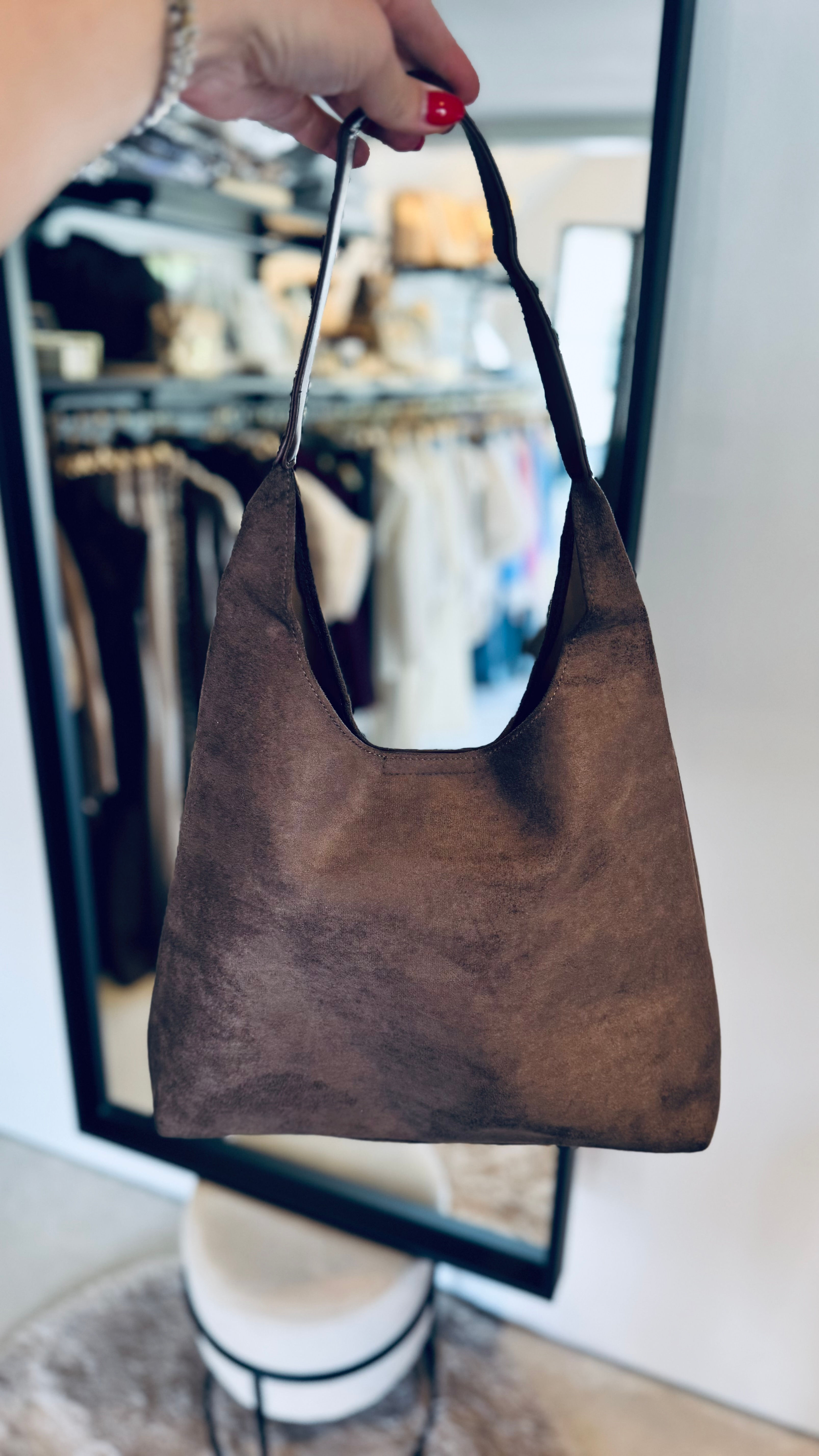 Tas Suedelook Bruin