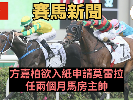 【入紙申請】方嘉柏欲入紙申請莫雷拉任兩個月馬房主帥