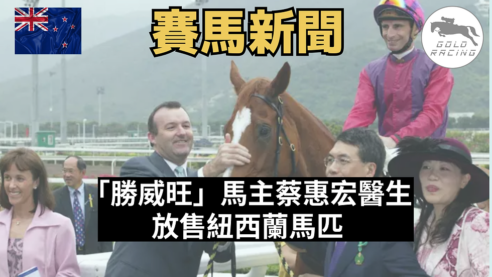 【放手唔玩】「勝威旺」馬主蔡惠宏醫生放售紐西蘭馬匹