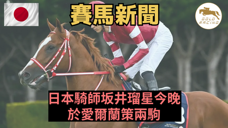 【熱定身先】日本騎師坂井瑠星今晚於愛爾蘭策兩駒