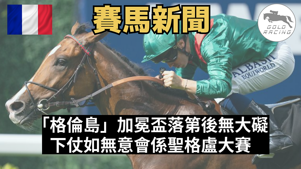 【大雨過後】「格倫島」加冕盃落第後無大礙 下仗如無意會係聖格盧大賽
