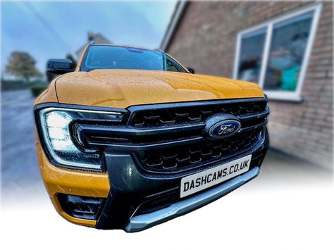 Ford Ranger Wildtrak Front and Rear dashcam install near Leeds 