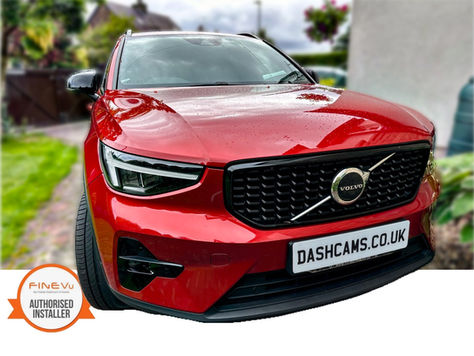 Front and Rear Professional Dashcam install in Volvo XC40 EV Ready for winter