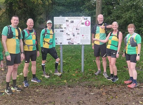 Vic Doran , Sandra Eaton,Andy Pigg, Mike Rickus and Ian Simmonds in Telfrod Harriers kit