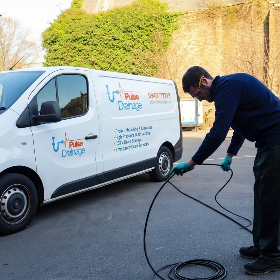 pulse drainage logo van