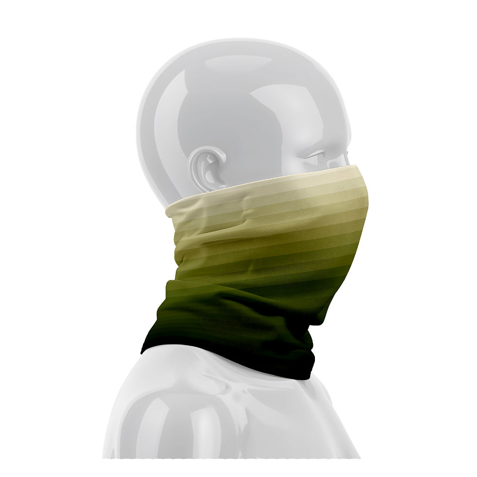 Thumbnail: Kanchize Neck Gaiter Green Strips for Unisex