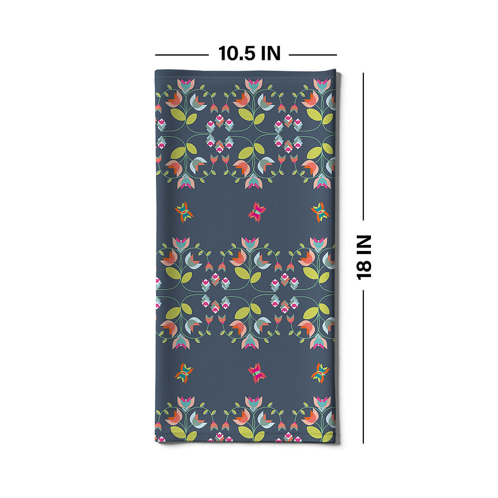 Thumbnail: Kanchize Neck Gaiter for Women (Blue Floral)