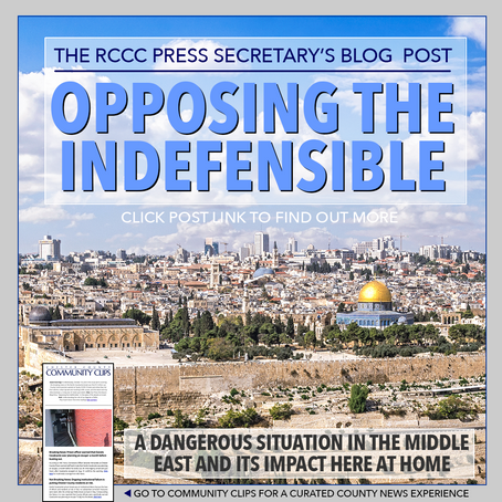 Press Secretary Blog Entry: “Opposing the Indefensible.”