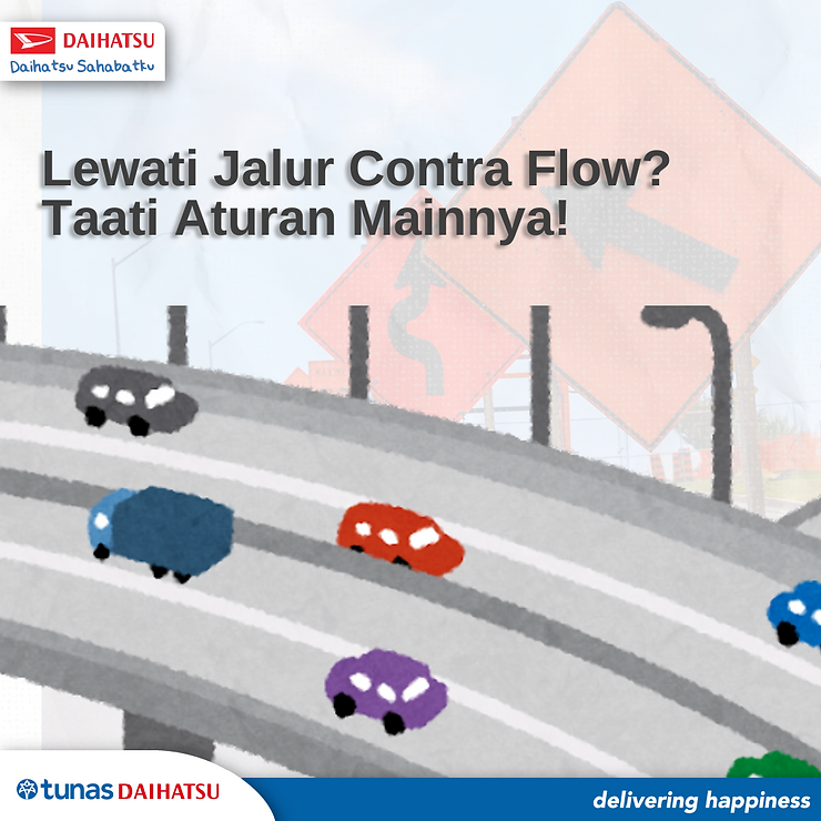 pentingnya memahami petunjuk dan arahan dari petugas jika lewat lajur contraflow