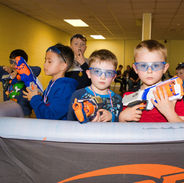 Nerf blasters ready, We Mean Business!