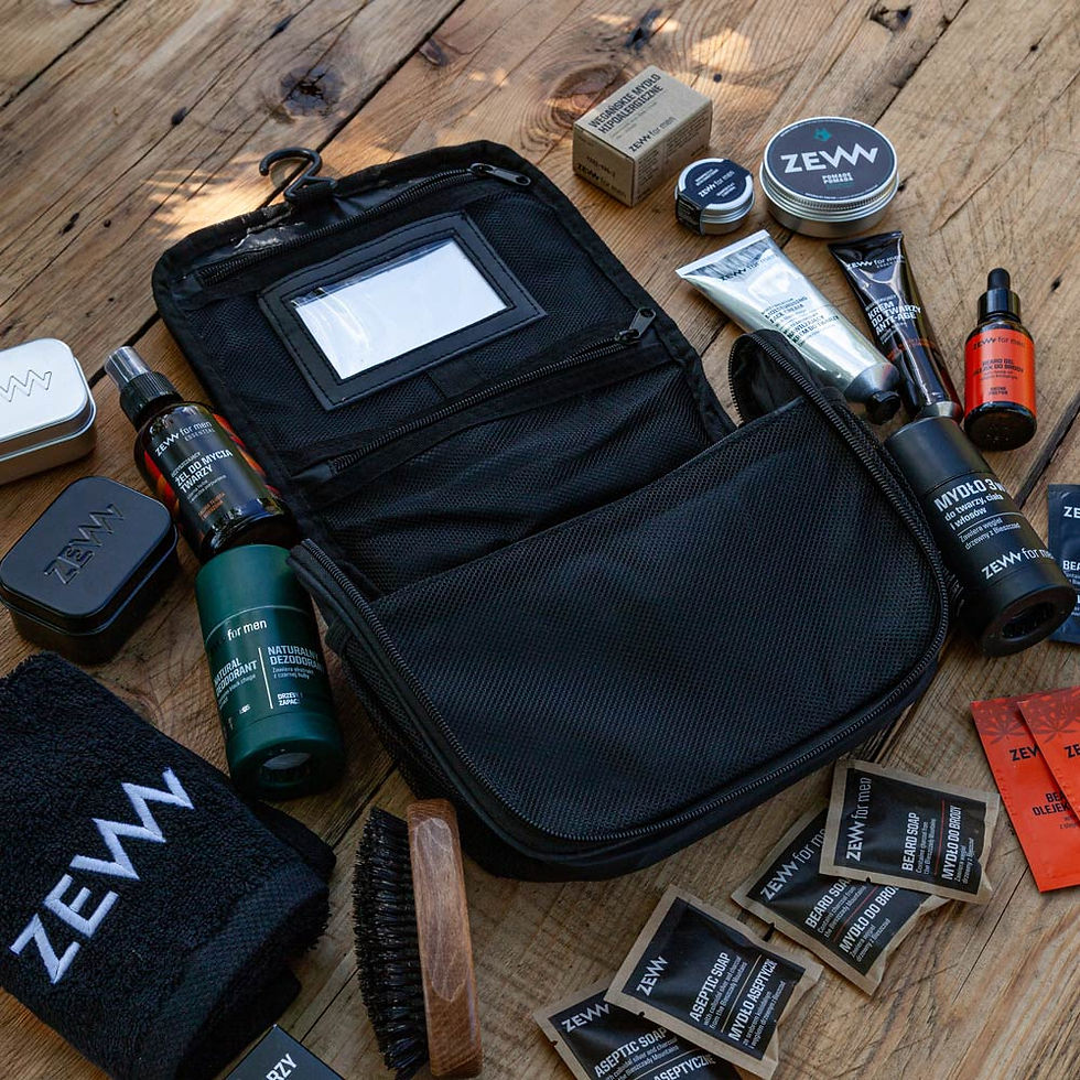 Thumbnail: Multi-tasking ZEW for Men travel toiletry bag