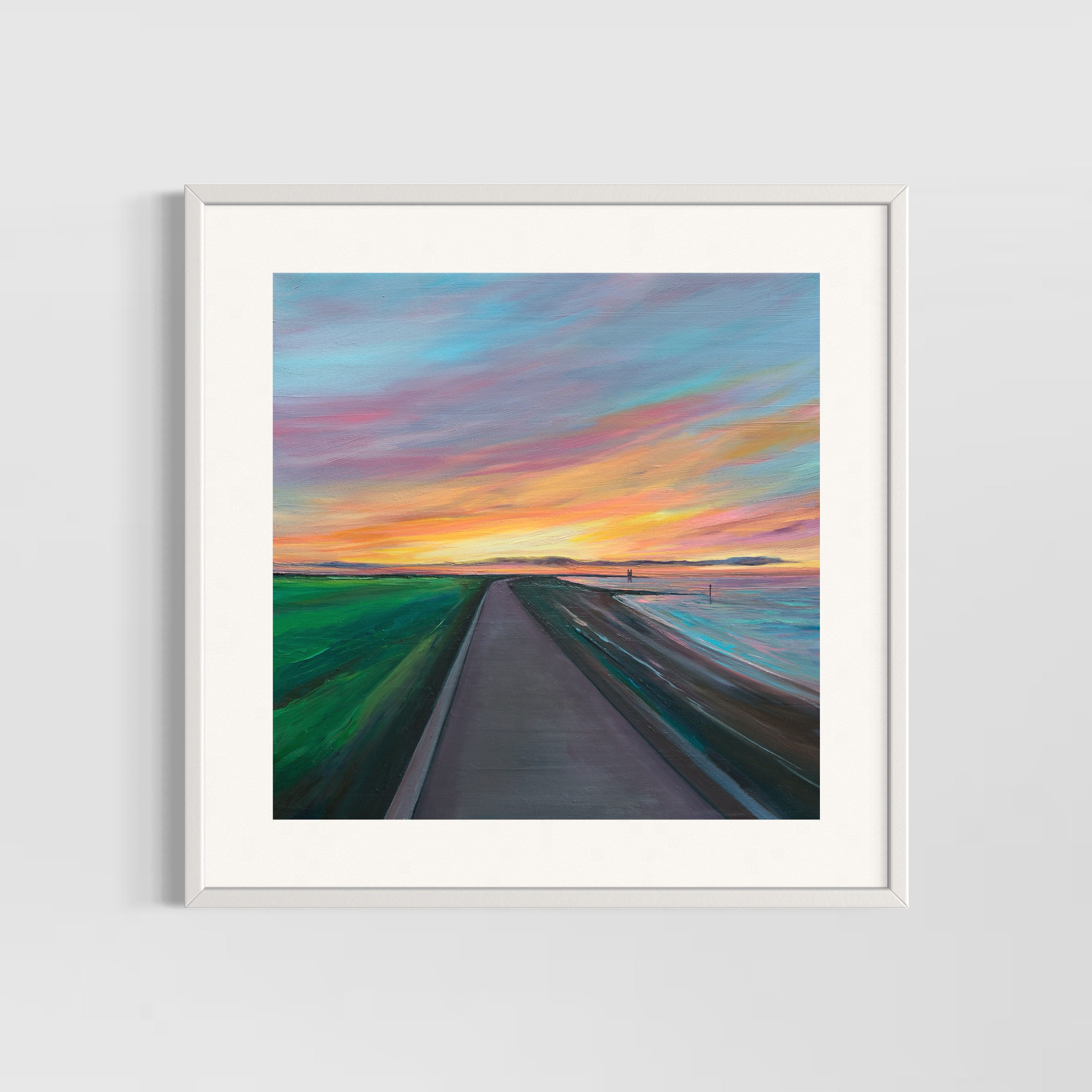 Sunset Walk to Reculver - Giclée Print