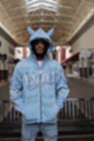 Demon Time Sky Blue Hoodie