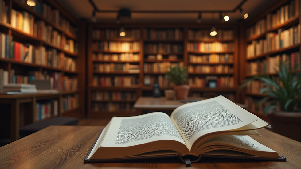 Eye-level view of a cozy online bookstore homepage featuring classic literature