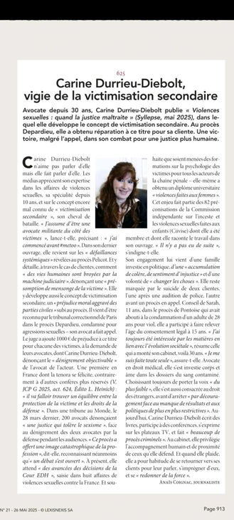 Mon portrait dans la Semaine juridique