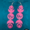 Thumbnail: Limited Edition Glow In The Dark Mini Salmon Moonphase Earrings