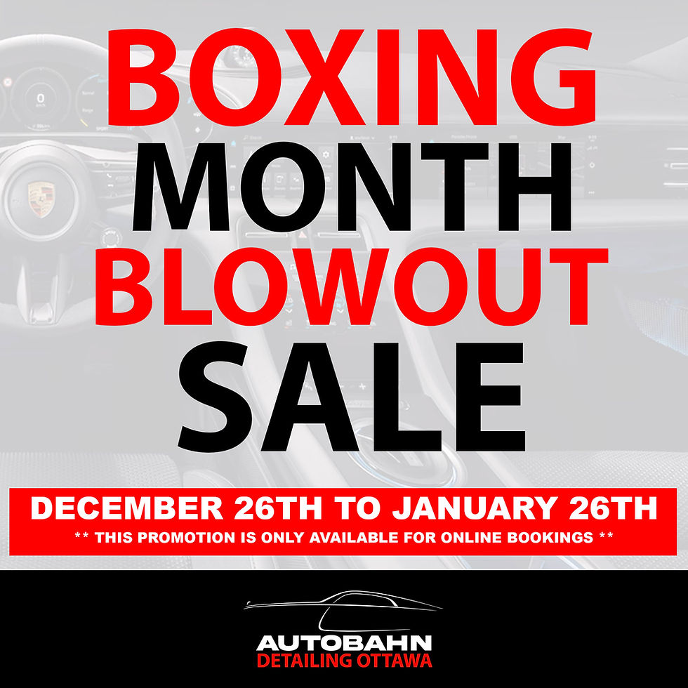 boxing month car detailing sale in ottawa