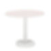 1000φ Hummings White JB Series Round Table - Sleek round table with a minimalist white design, perfect for modern office spaces and intimate discussions.
